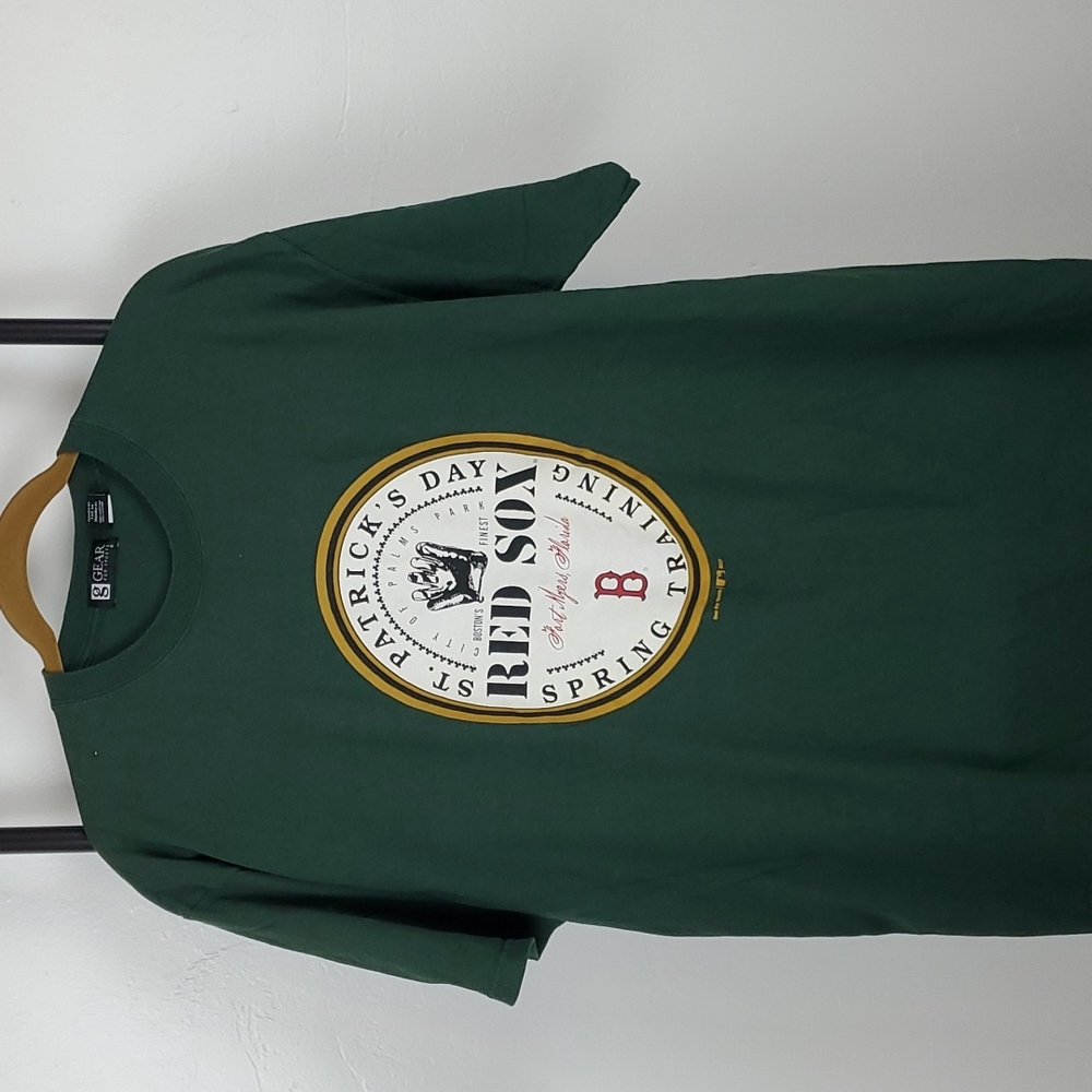 Gear for Sports 2007 graphic t-shirt cotton men green Red Sox size XL